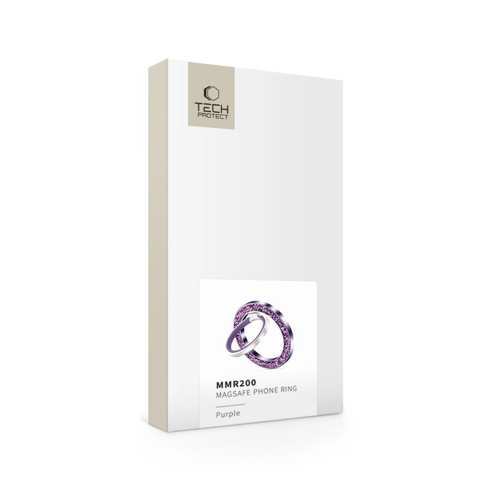 Tech-Protect MMR200 magnetinis laikiklis / žiedas su MagSafe - violetinis su kristalais - Image 3