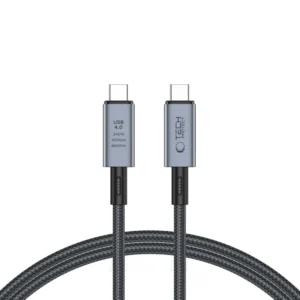 Tech-Protect UltraBoost Max USB-C 4.0 / USB-C 4.0 PD Cable 240W 8K 40Gbps 1m - Gray