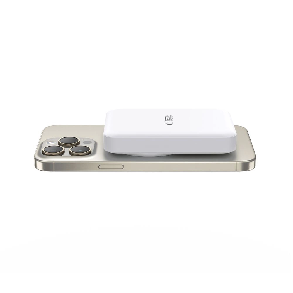 Tech-Protect LifeMag PB11 išorinė baterija su MagSafe 10000mAh 15W USB-C jungtimi - balta + USB-C kabelis - Image 2