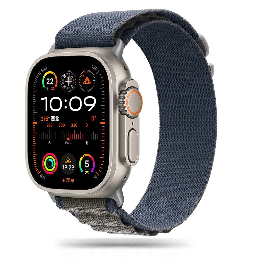 Tech-Protect Nylon Pro dirželis Apple Watch 4 / 5 / 6 / 7 / 8 / 9 / SE / Ultra 1 / 2 (42/44/45/49 mm) - mėlyna-pilka - Image 7