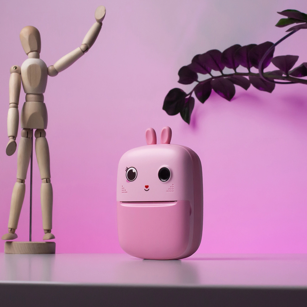 Mini terminis spausdintuvas vaikams su kamera ir filmavimo funkcija - rožinis - Image 5