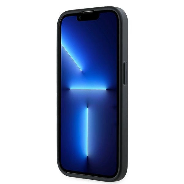 Karl Lagerfeld įstrižai siūtas raštuotas dėklas iPhone 14 Pro - juodas - Image 5