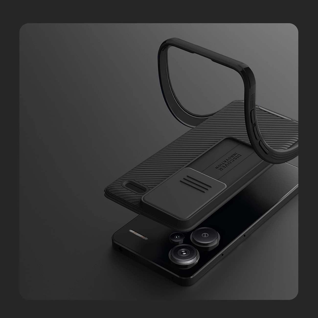 Nillkin CamShield Pro dėklas Xiaomi Redmi Note 13 Pro+ 5G - juodas - Image 7