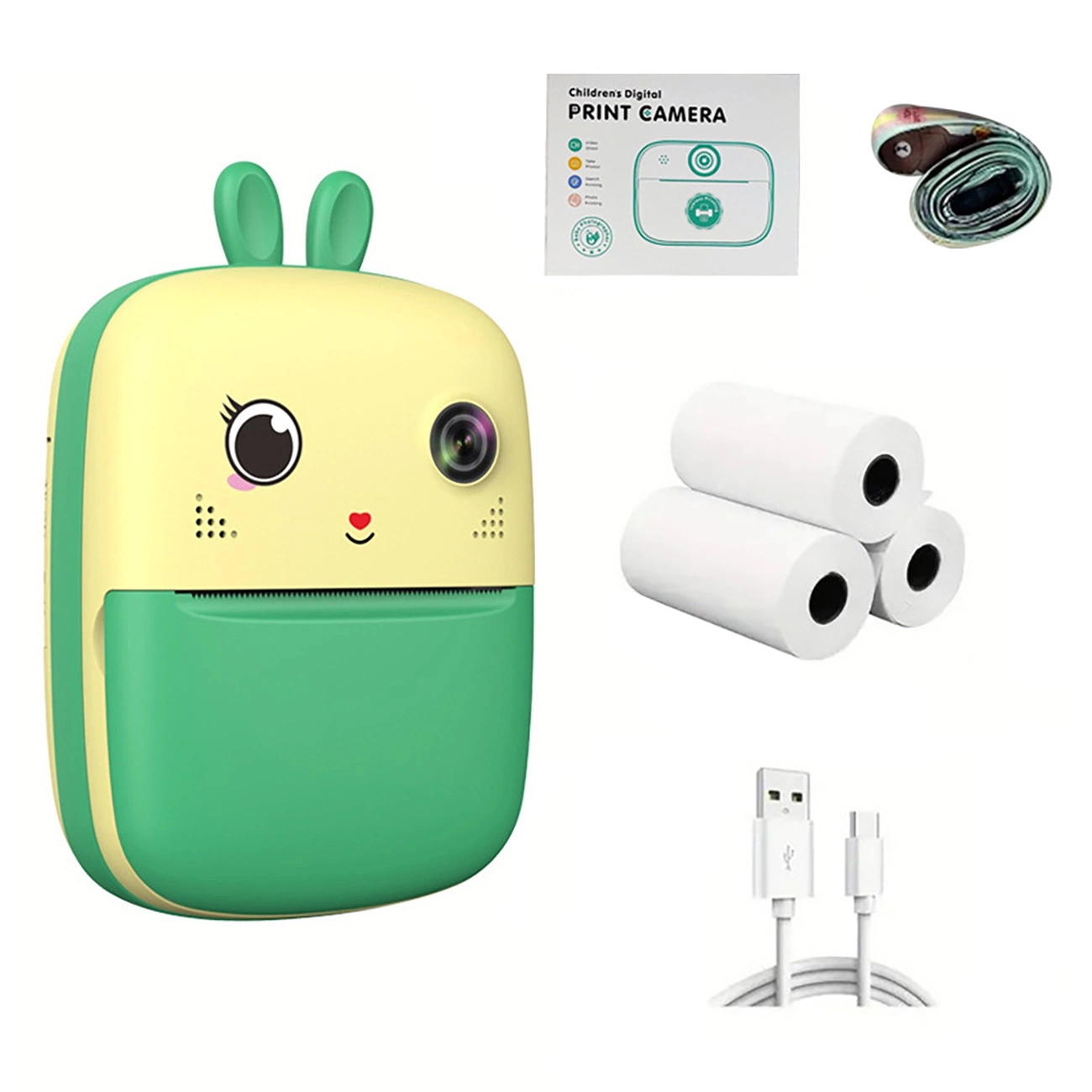 Mini terminis spausdintuvas vaikams su kamera ir filmavimo funkcija - žalias - Image 2