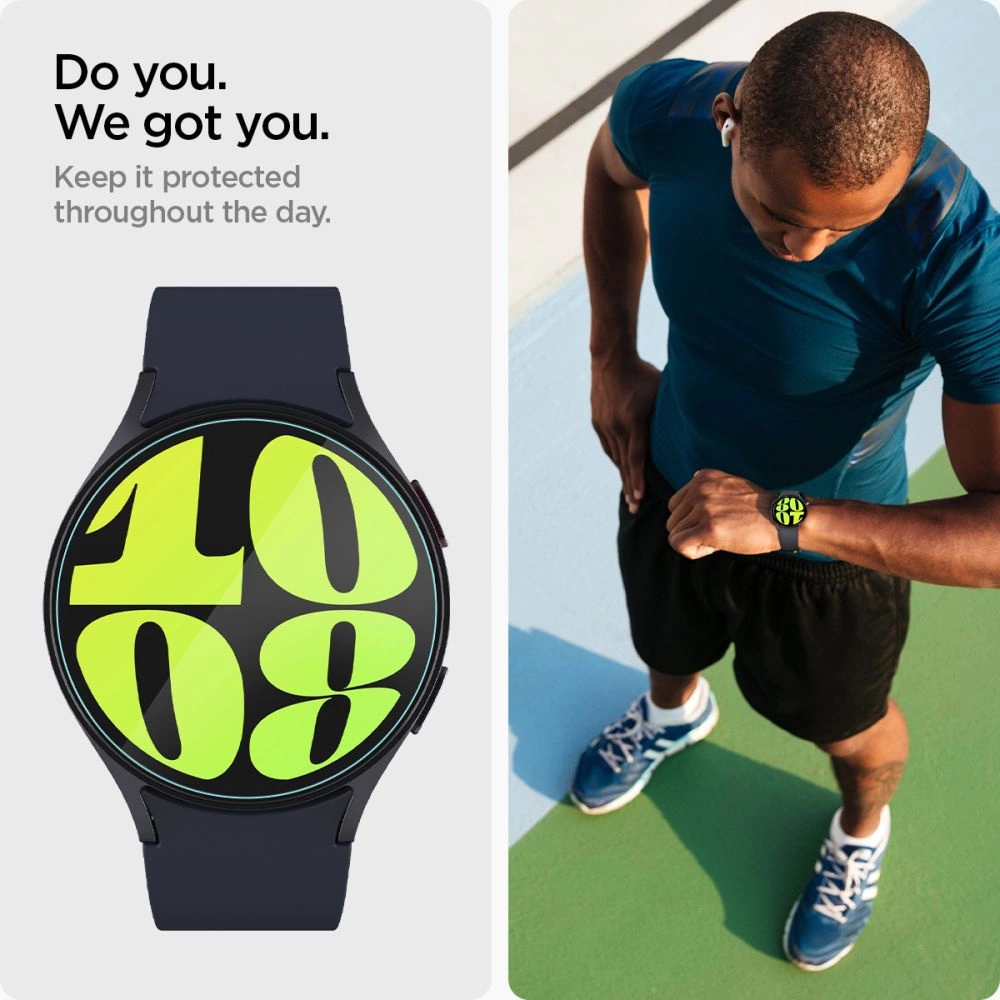 Spigen Glas.tR EZ Fit grūdintas stiklas Samsung Galaxy Watch 7 (44 mm) – 2 vnt. - Image 7