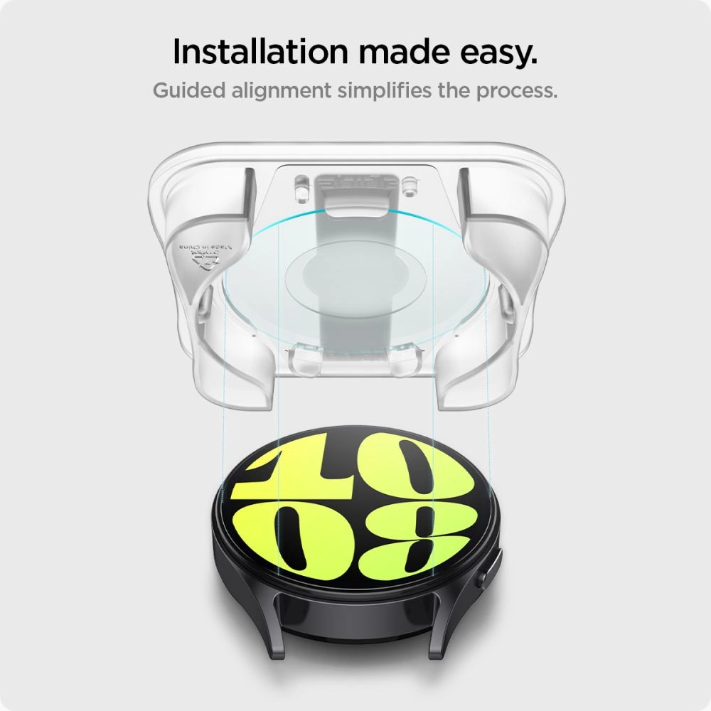 Spigen Glas.tR EZ Fit grūdintas stiklas Samsung Galaxy Watch 7 (44 mm) – 2 vnt. - Image 9