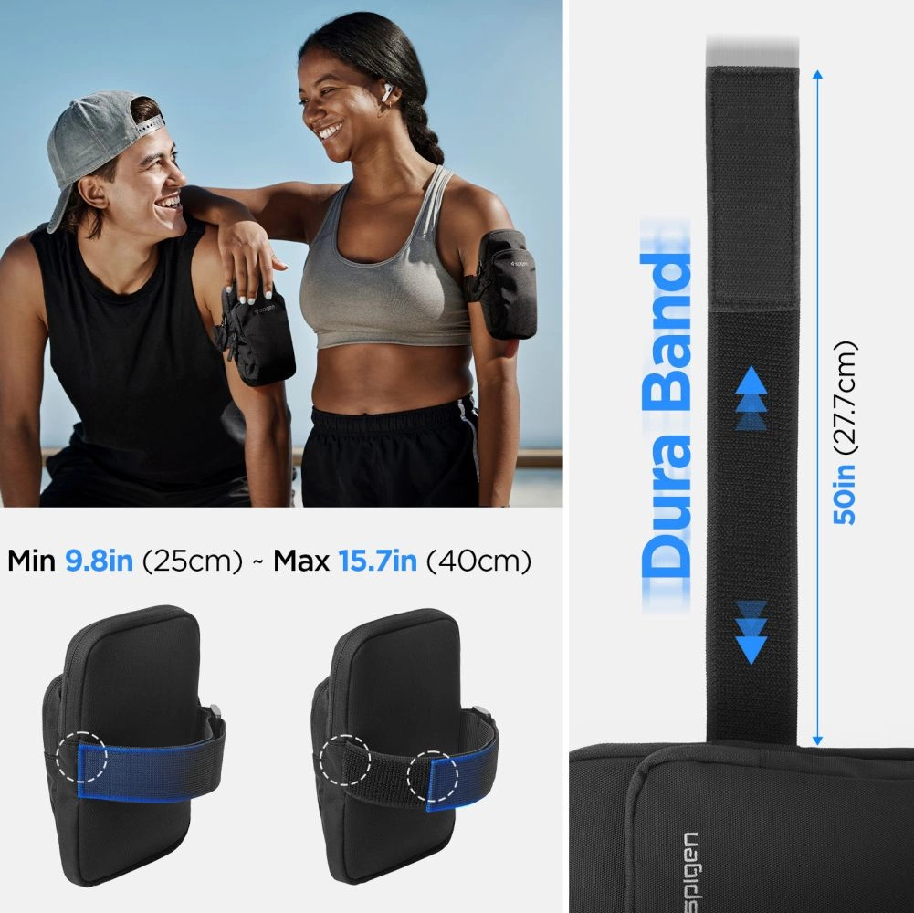 Spigen Dynamic Shield A702 rankos juosta – juoda - Image 10