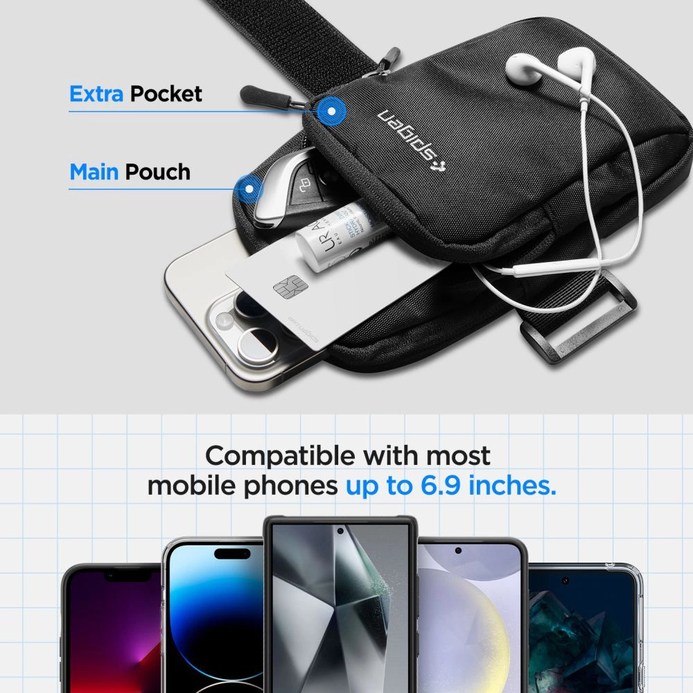 Spigen Dynamic Shield A702 rankos juosta – juoda - Image 8