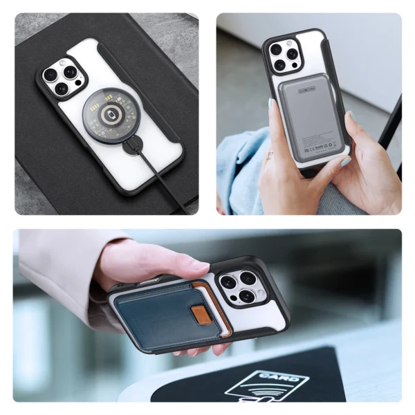 Dux Ducis Skin X Pro dėklas iPhone 16 Pro Max su MagSafe, atverčiamu dangteliu ir stovėjimo funkcija – juodas - Image 7