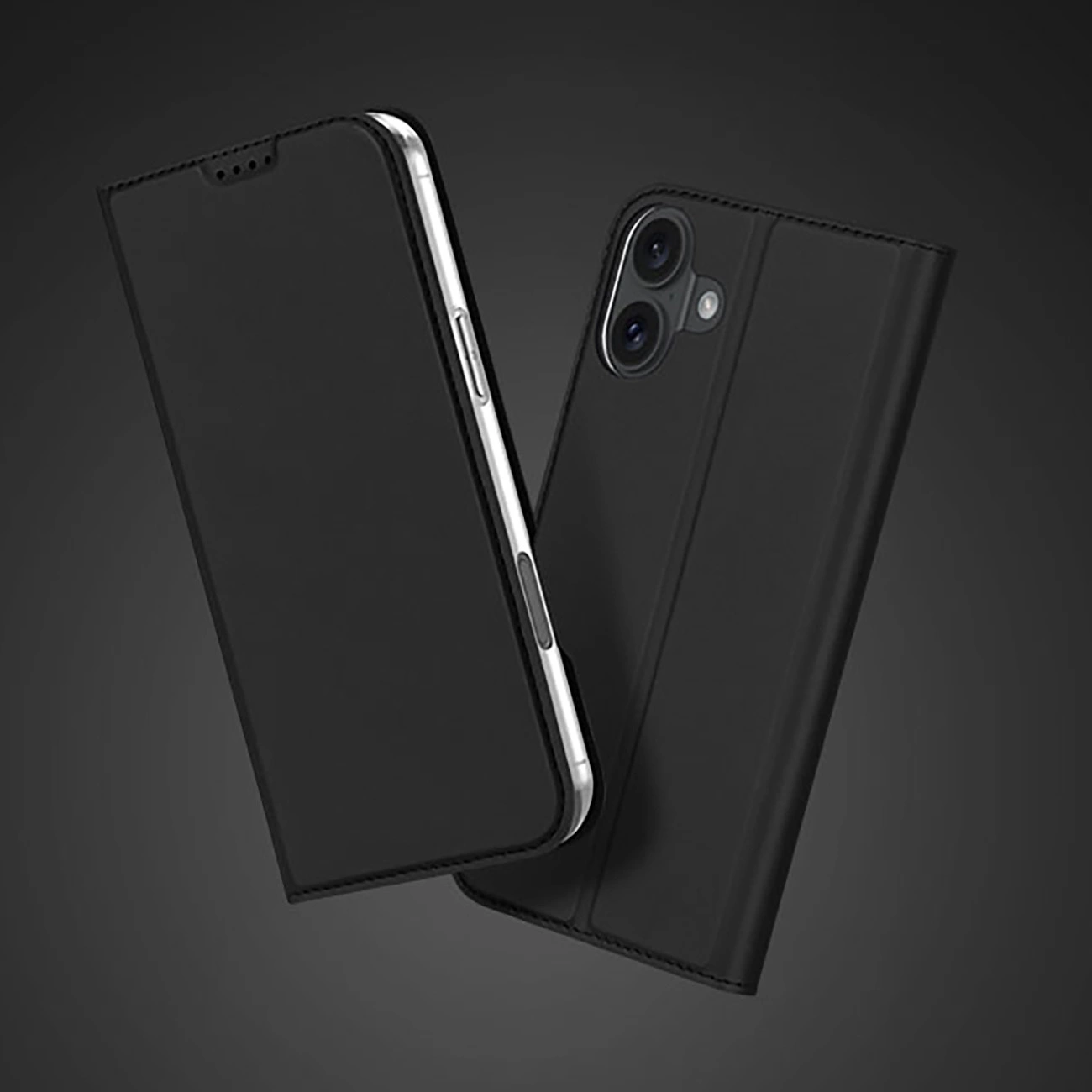 Dux Ducis Skin Pro dėklas iPhone 16 Plus su atverčiamu dangteliu ir kortelių skyriumi – juodas - Image 12