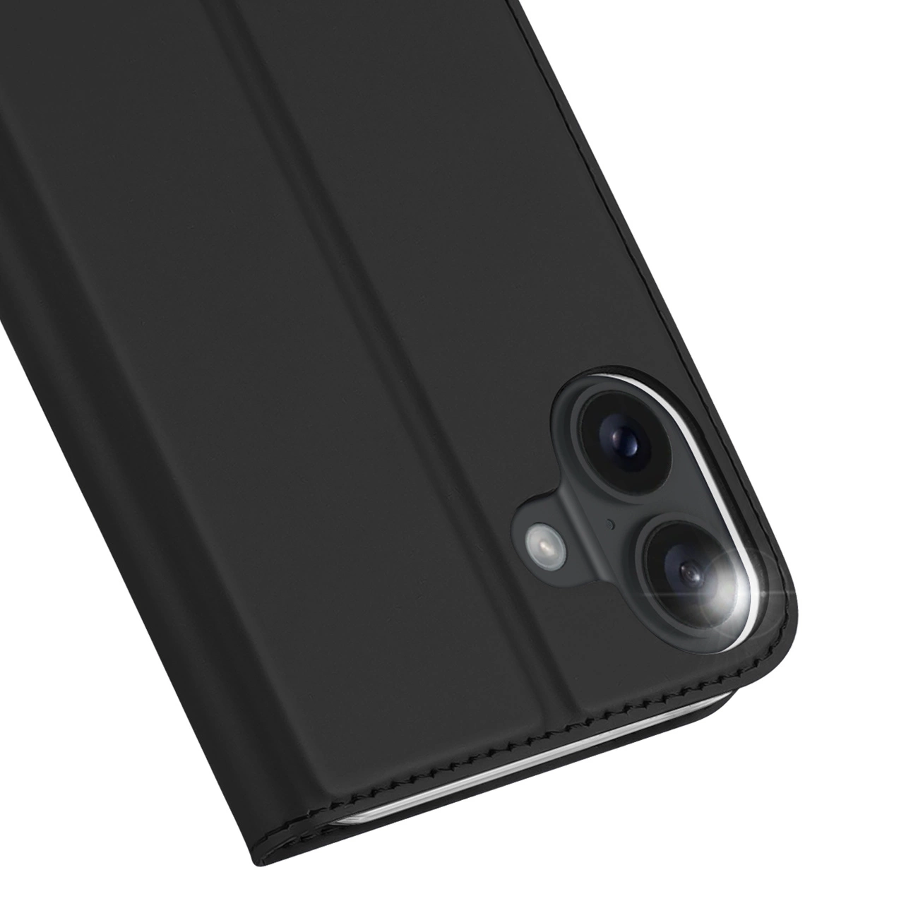Dux Ducis Skin Pro dėklas iPhone 16 Plus su atverčiamu dangteliu ir kortelių skyriumi – juodas - Image 4