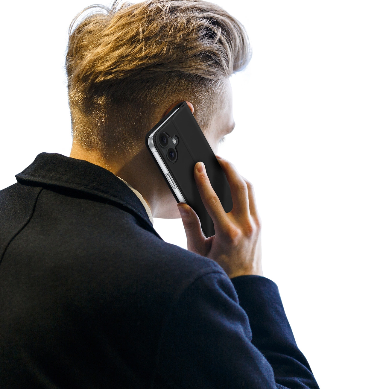 Dux Ducis Skin Pro dėklas iPhone 16 Plus su atverčiamu dangteliu ir kortelių skyriumi – juodas - Image 10