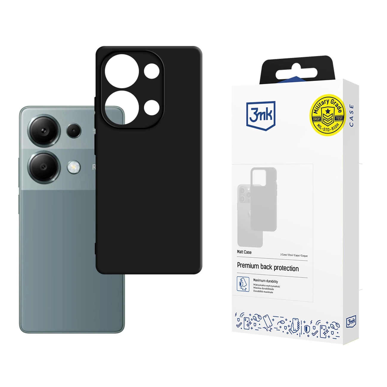 3mk Matt Case for Xiaomi Redmi Note 13 Pro - black