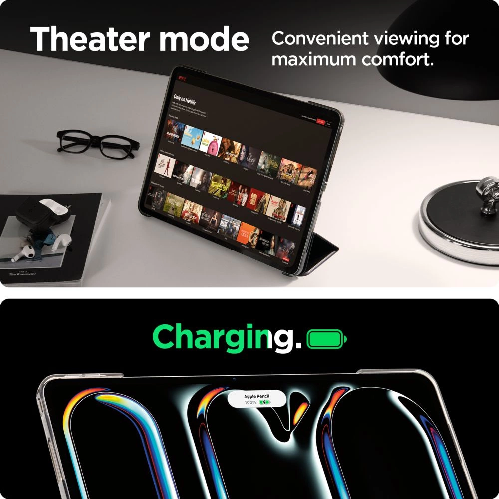 Spigen Smart Fold dėklas iPad Pro 13” 2024 – juodas - Image 12
