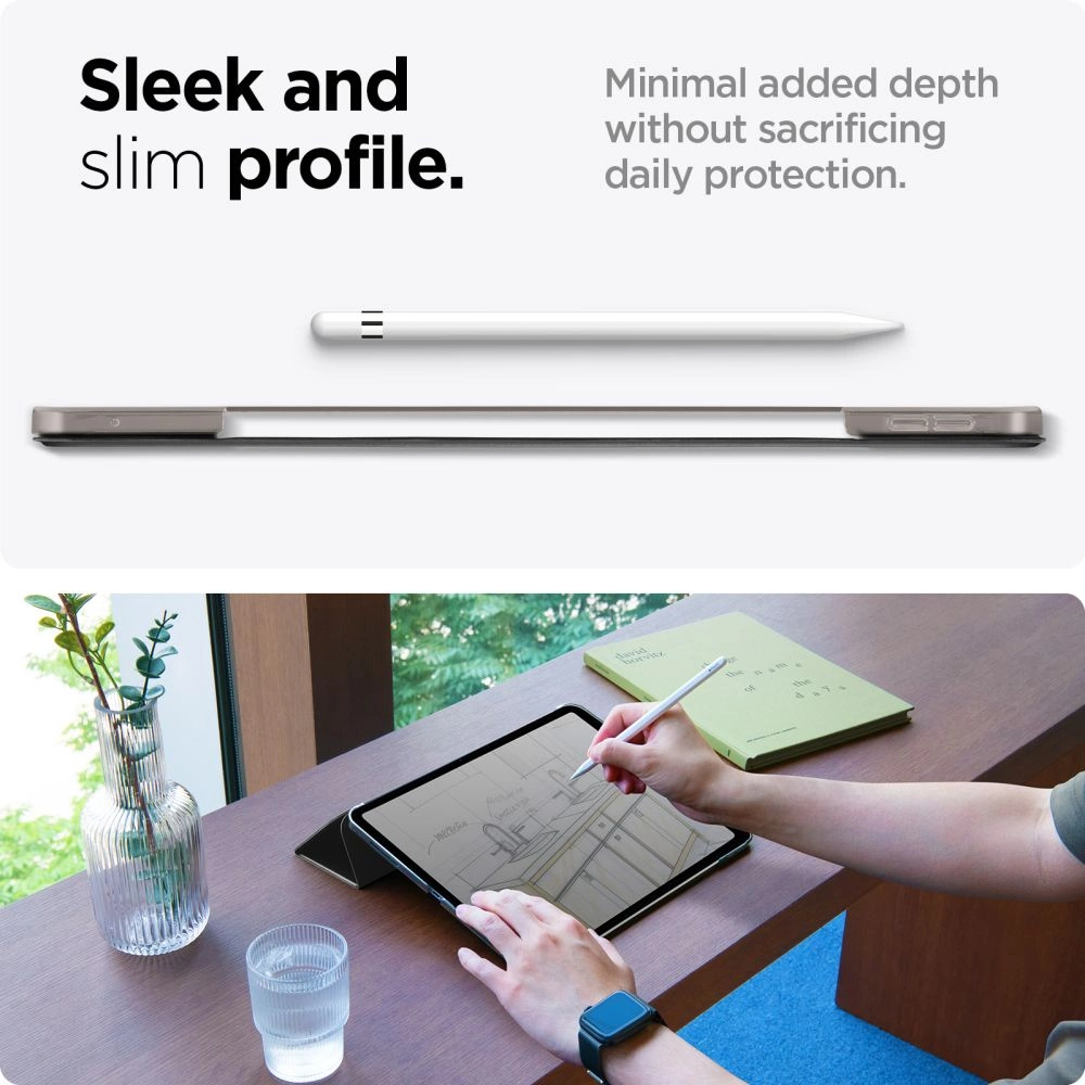 Spigen Smart Fold dėklas iPad Pro 13” 2024 – juodas - Image 13