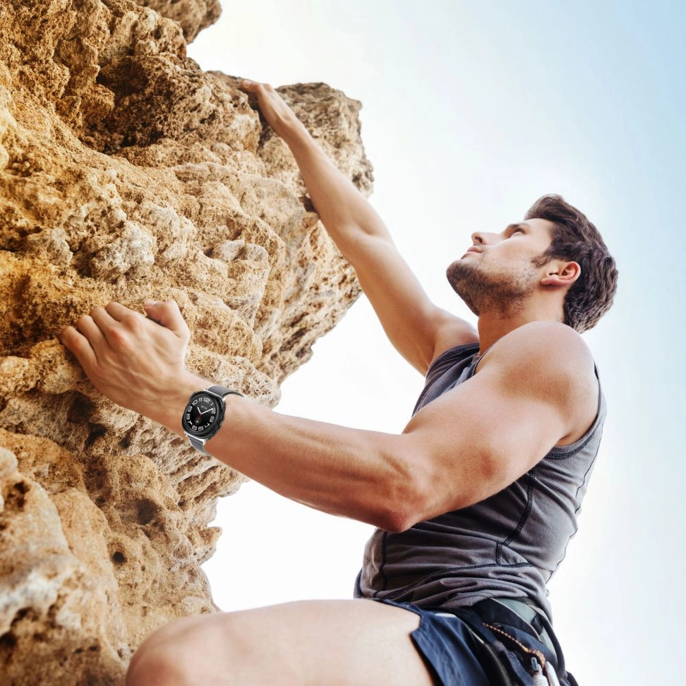 Tech-Protect Nailoninis dirželis Samsung Galaxy Watch Ultra (47 mm) – juoda/oranžinė - Image 5