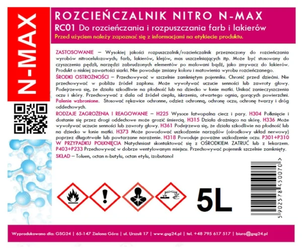 NITRO RC-01 N-MAX 5 l skiediklis - Image 2