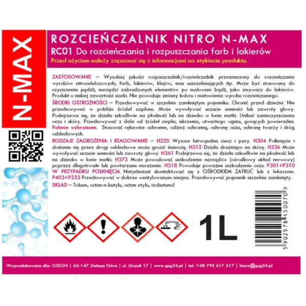 NITRO RC-01 N-MAX 1 l skiediklis - Image 2