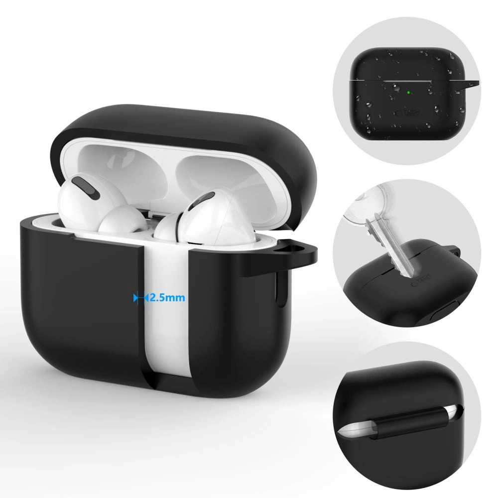 Tech-Protect silikoninis kabliukas Apple AirPods Pro 1/2 – juodas - Image 2