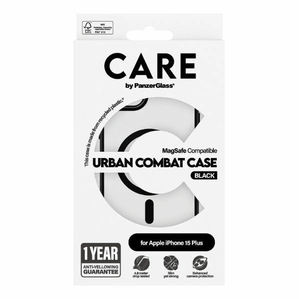 CARE by PanzerGlass Urban Combat dėklas MagSafe iPhone 15 Plus – juodas - Image 4