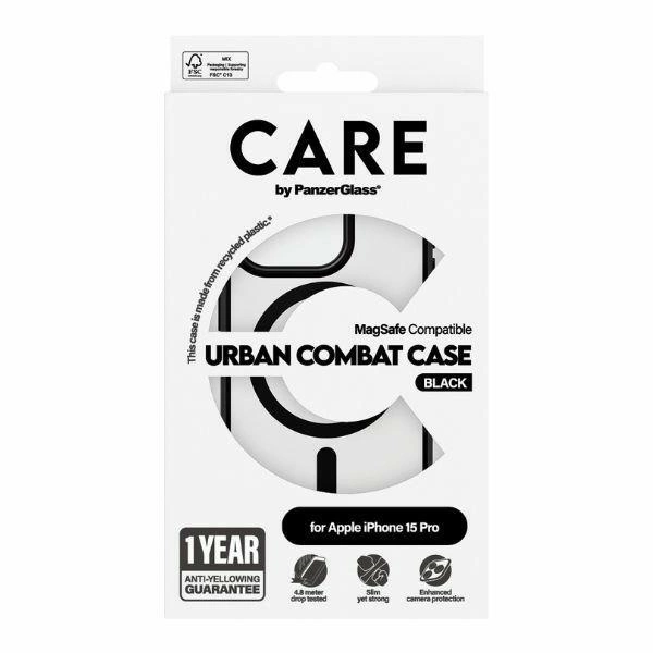 CARE by PanzerGlass Urban Combat dėklas MagSafe iPhone 15 Pro – juodas - Image 4