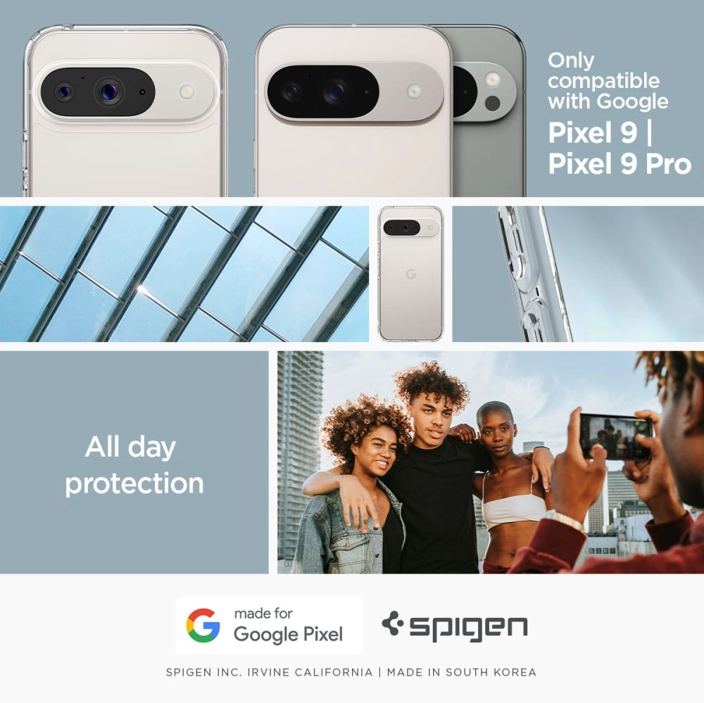 Spigen Ultra Hybrid dėklas Google Pixel 9 / 9 Pro – skaidrus - Image 15