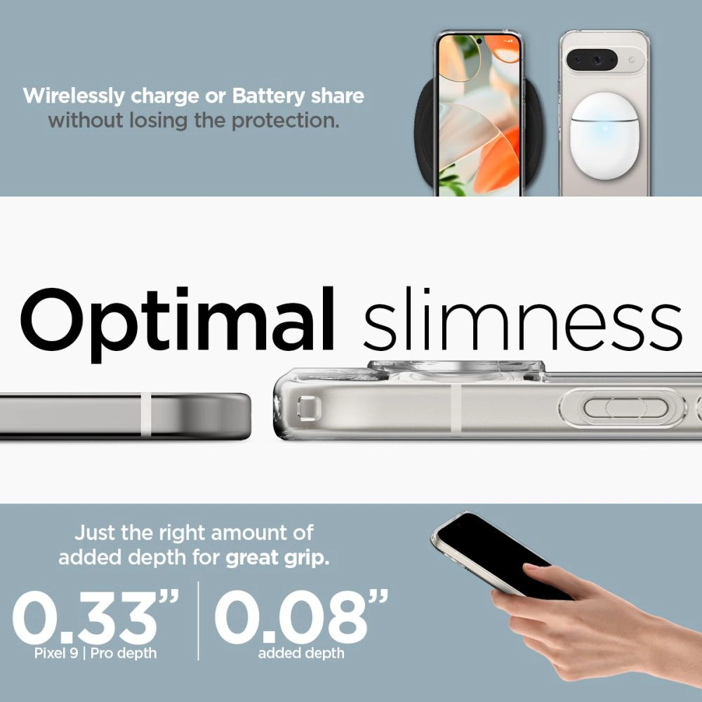 Spigen Ultra Hybrid dėklas Google Pixel 9 / 9 Pro – skaidrus - Image 19