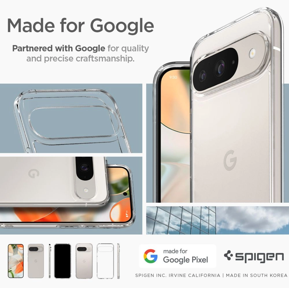 Spigen Ultra Hybrid dėklas Google Pixel 9 / 9 Pro – skaidrus - Image 20