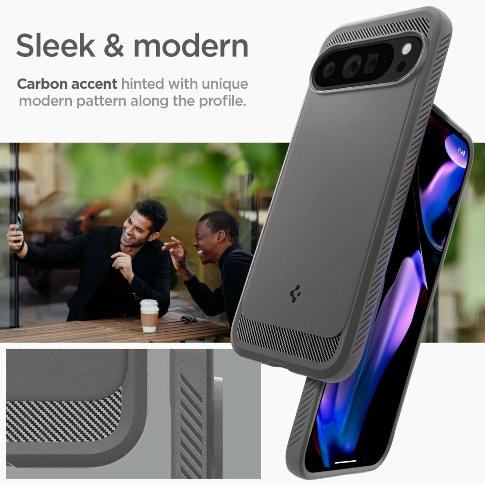 Spigen Rugged Armor dėklas Google Pixel 9 Pro XL – pilkas - Image 12