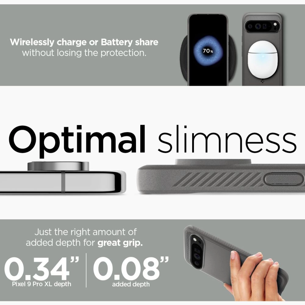 Spigen Rugged Armor dėklas Google Pixel 9 Pro XL – pilkas - Image 14