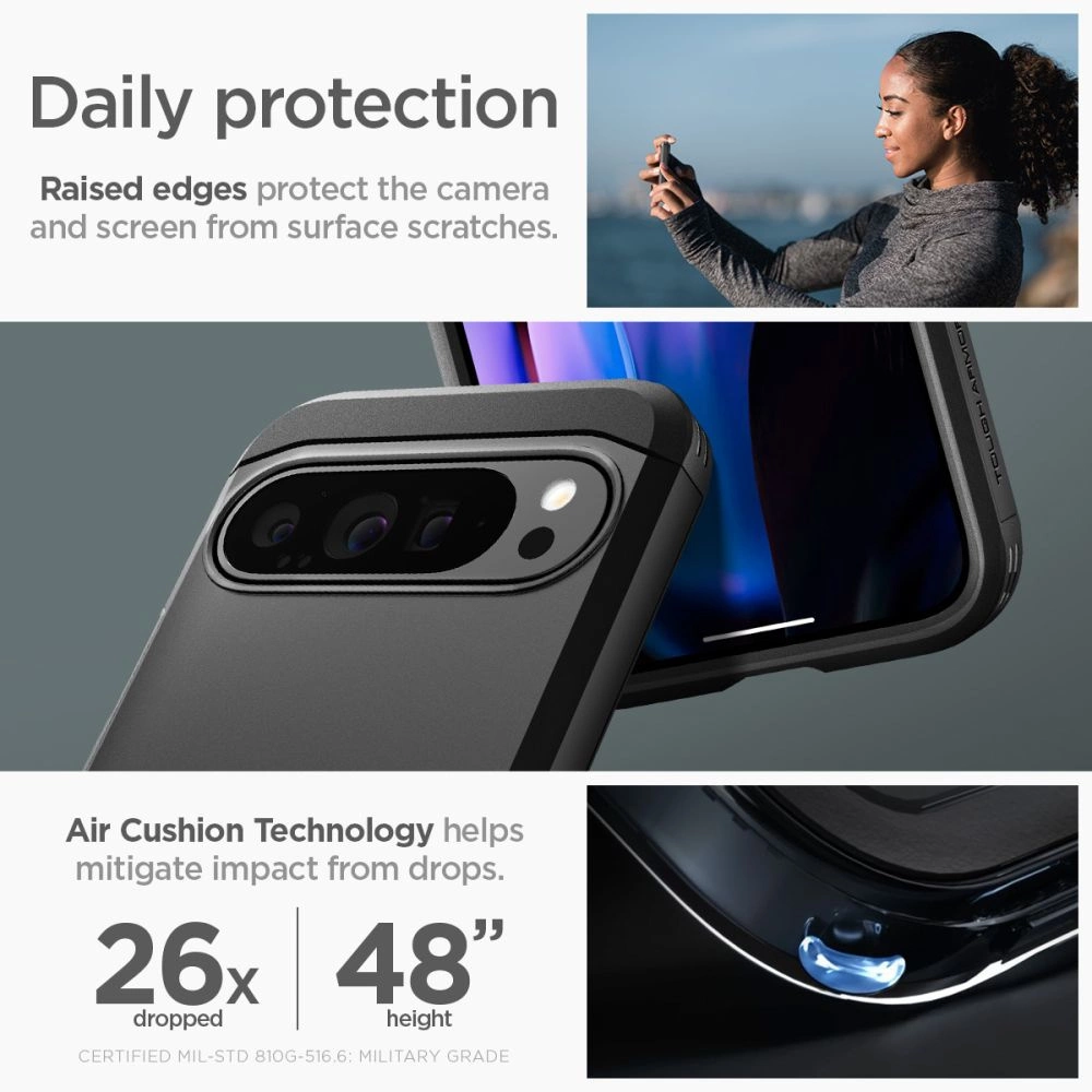 Spigen Tough Armor dėklas Google Pixel 9 Pro XL – juodas - Image 13