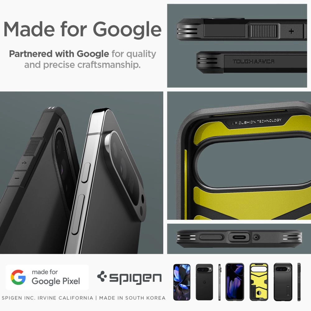 Spigen Tough Armor dėklas Google Pixel 9 Pro XL – juodas - Image 16