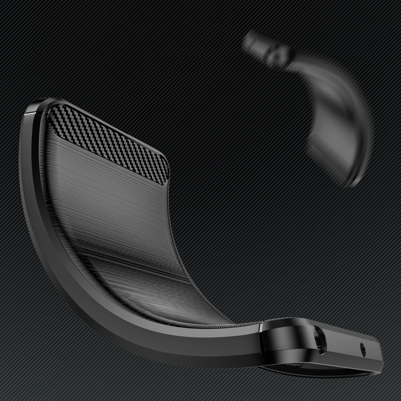 Anglies pluošto silikoninis dėklas iPhone 16 Plus – juodas - Image 5