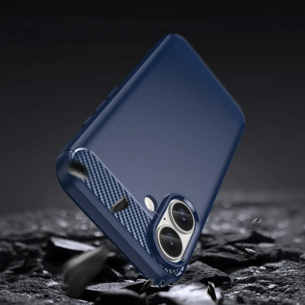 Anglies pluošto dėklas iPhone 16 Plus – mėlynas - Image 4
