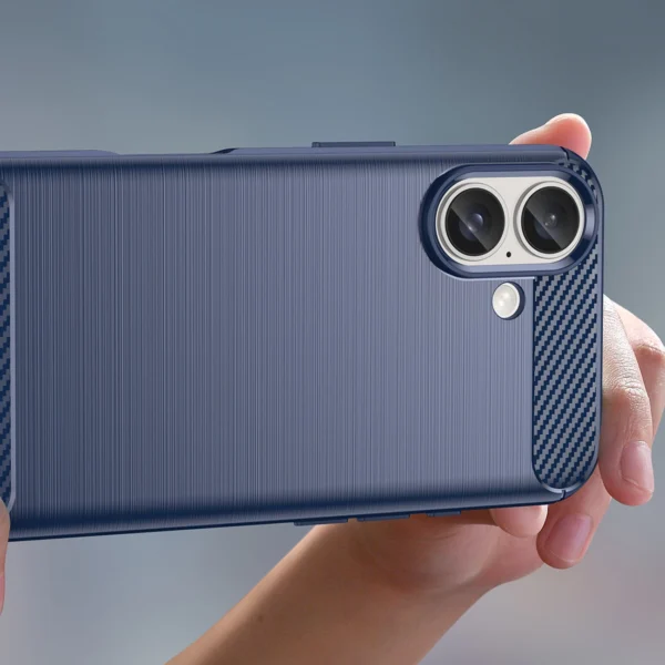 Anglies pluošto dėklas iPhone 16 Plus – mėlynas - Image 5