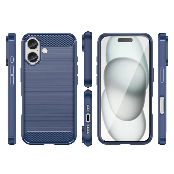 Anglies pluošto dėklas iPhone 16 Plus – mėlynas - Image 3