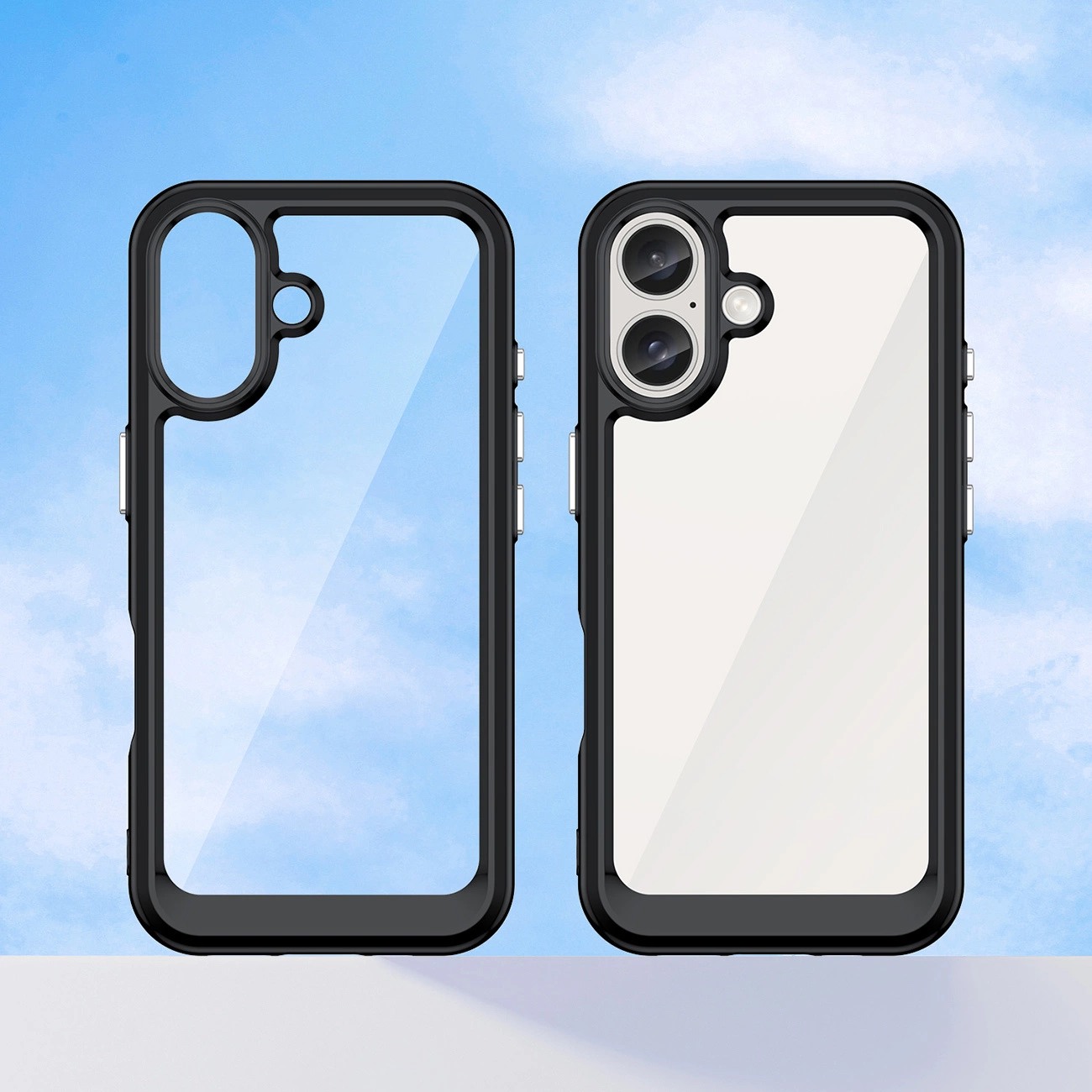 Outer Space dėklas su geliniu rėmeliu iPhone 16 – juodas - Image 8