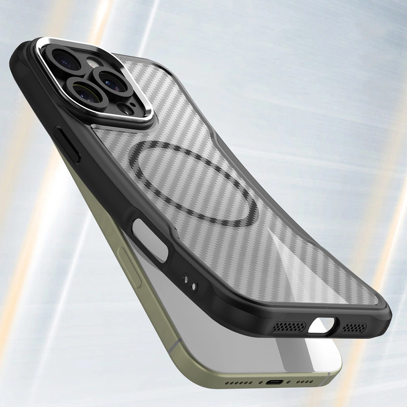 Leading Series MagSafe silikoninis dėklas iPhone 16 Pro – juodas - Image 4