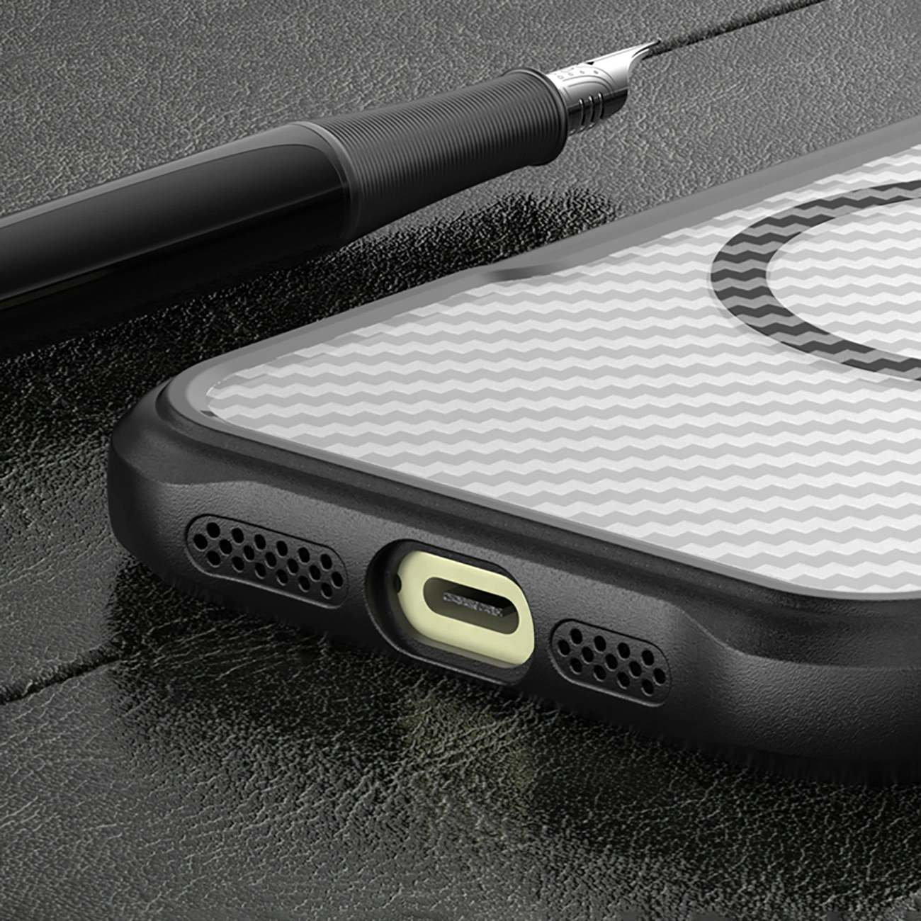 Leading Series MagSafe silikoninis dėklas iPhone 16 Pro Max – juodas - Image 11