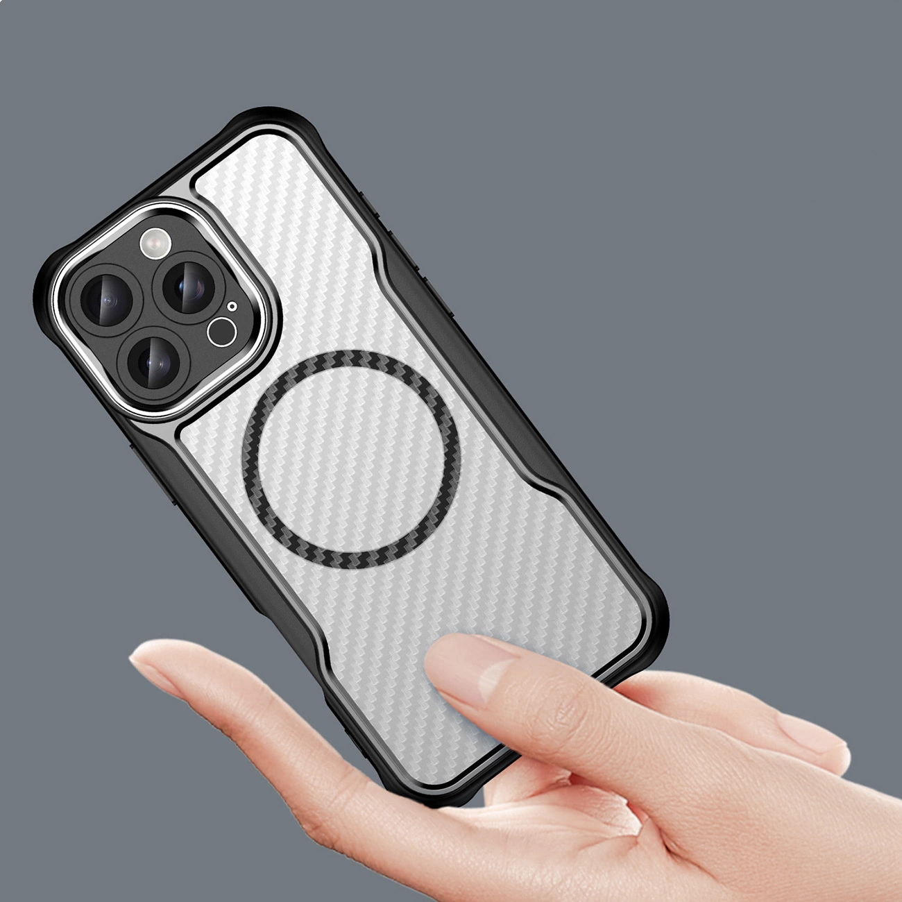 Leading Series MagSafe silikoninis dėklas iPhone 16 Pro Max – juodas - Image 6