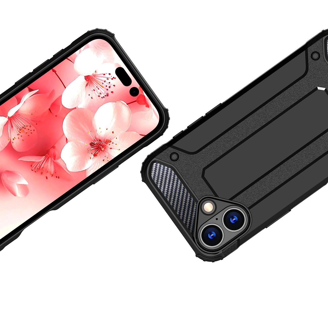Hybrid Armor dėklas iPhone 16 – juodas - Image 3