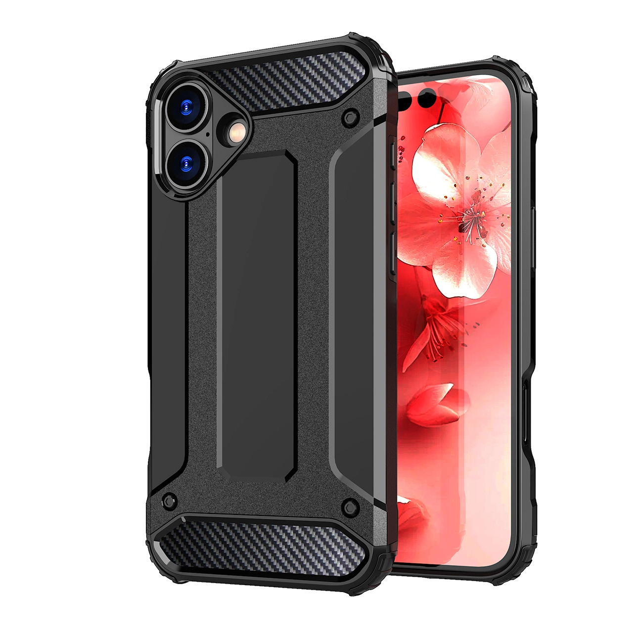 Hybrid Armor dėklas iPhone 16 Plus – juodas - Image 2