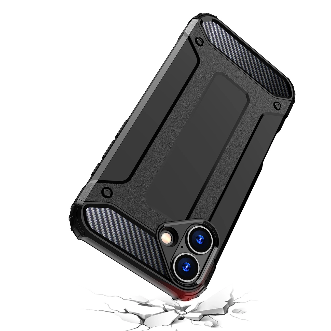 Hybrid Armor dėklas iPhone 16 Plus – juodas - Image 8