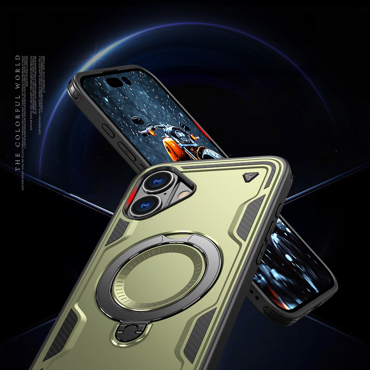 Hybrid Armor Trendy dėklas su MagSafe iPhone 16 Plus – žalias - Image 5