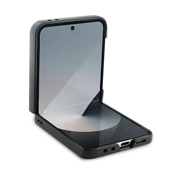 DKNY Odinis dėklas su metaliniu logotipu Samsung Galaxy Z Flip 6 – juodas - Image 4