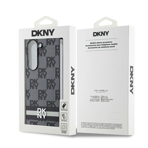 DKNY Dėklas su languotu raštu Samsung Galaxy Z Fold 6 – juodas - Image 7