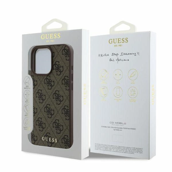 Guess 4G Classic dėklas iPhone 16 Pro – rudas - Image 4