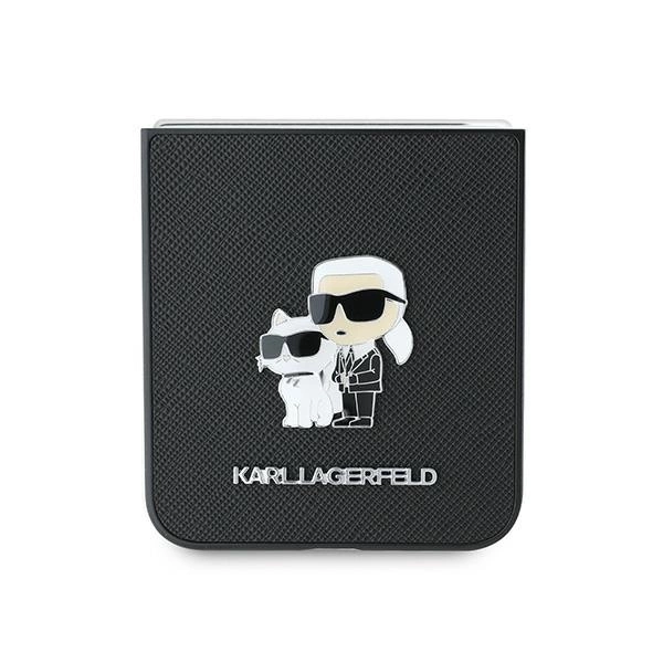 Karl Lagerfeld Saffiano Metal Pin dėklas Samsung Galaxy Z Flip 6 – juodas - Image 5