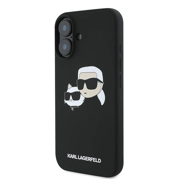Karl Lagerfeld silikoninis Nauble galvų spaudas MagSafe iPhone 16 Plus dėklas – juodas - Image 2