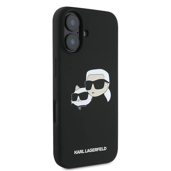 Karl Lagerfeld silikoninis Nauble galvų spaudas MagSafe iPhone 16 Plus dėklas – juodas - Image 4